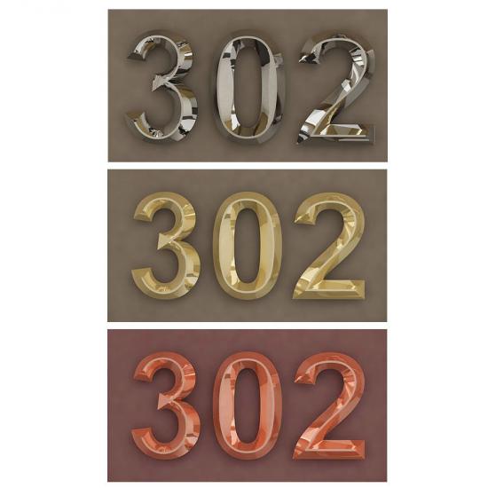 Kapı Numarası -  (60mm) -  Krom - Altın - Bronz - Dış Mekana Uygun