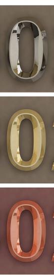  Door Number - (60mm) - Chrome - Gold - Bronze - Suitable for Outdoors