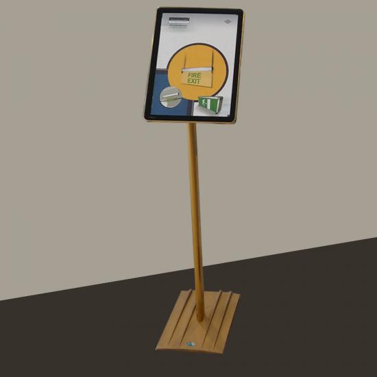 Chrome Frame (Gold Color Plated) - A3 - Standing - Tablet PC Look