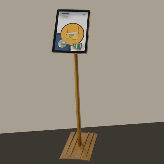 Chrome Frame (Gold Color Plated) - A4 - Standing - Tablet PC Look