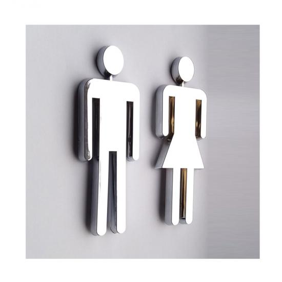 Piktogram - Bayan (3D)10cm Krom