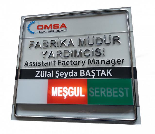 Serbest Meşgul Panosu - Serbest Meşgul Kapı İsimliği