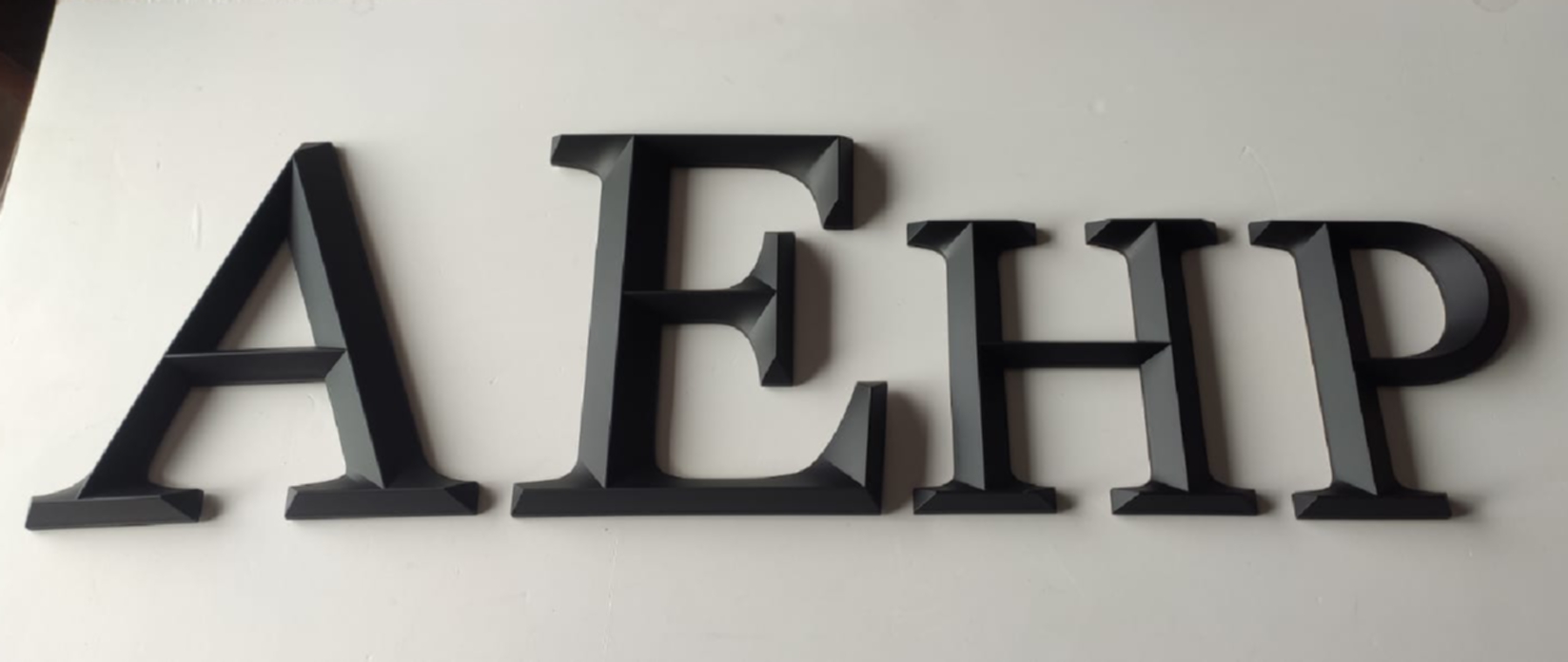 Siyah (Mat) Harf  & Rakamlar 15cm 3D